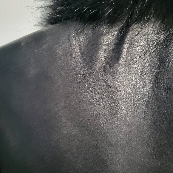 Wilsons Leather PELLE STUDIO Womens M Black Thinsulate Jacket Faux Fur Collar - Picture 6 of 10